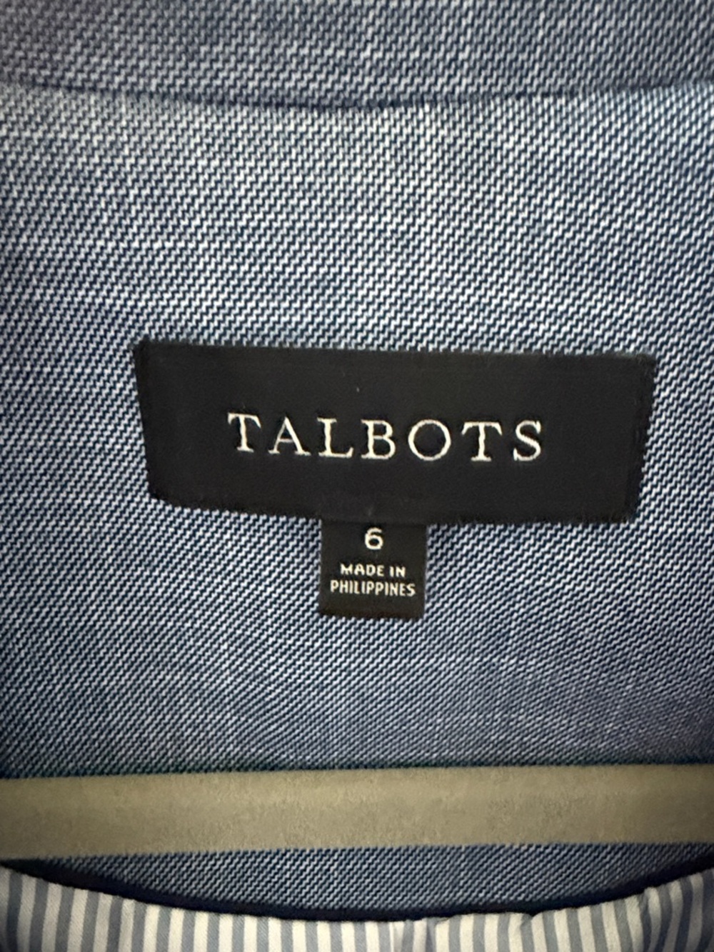Talbots Blue Single-Button Notch Lapel Blazer - Picture 2 of 8